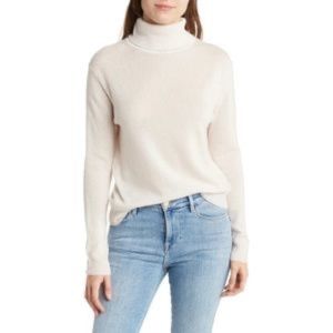 360 CASHMERE CATELYNN TURTLENECK ALBASTER